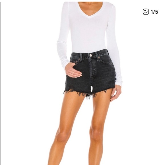 Agolde Pants - NWT! Agolde Denim Black Parker Short Trance size 31